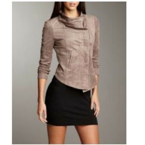 BCBGMAXAZRIA Misty Morning faux suede jacket